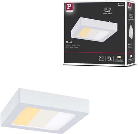 LED-paneel Abia 2 White Select Schemergestuurde bewegingsmelder (HF) hoekig 170x170 mm 9,5W 1100lm White Select Wit