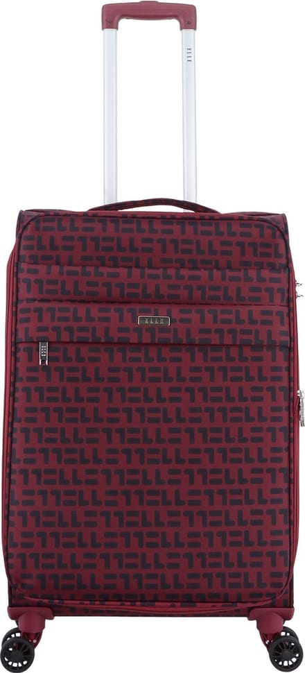 ELLE Couture Zachte Koffer / Trolley / Reiskoffer - 64 cm (Medium) Rood - Rood / Medium
