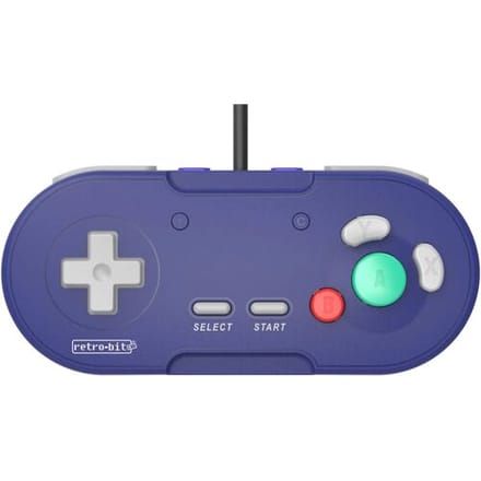 Retro-Bit Legacy Wired Pad for GameCube / Wii-Paars (GameCube) Nieuw