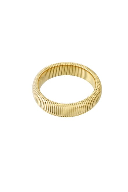 Bijoutheek Armband (Sieraad) Strepen Bold Elastiek Goud