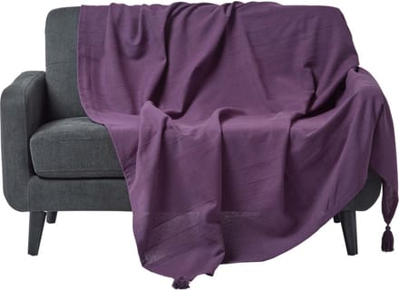 Homescapes Rajput sprei, 100% katoen, paars, 225 x 255 cm