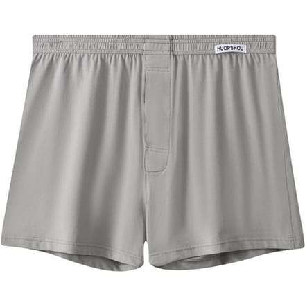 Heren Boxer Ondergoed Open Design Knoopsluiting Mid-rise Elastische Tailleband Shorts Briefs Effen Kleur Losvallend Ondergoed M