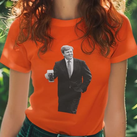 Oranje Koningsdag Dames T-Shirt Willy 2XL