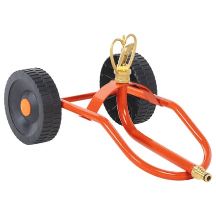 vidaXL - Sproeierslede - op - wielen - met - draaibare - kop - staal - rood