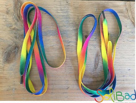 Solibad platte regenboog sportveters - 130cm