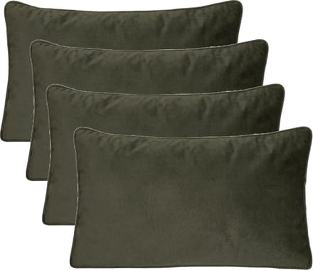 Atmosphera Bank/sierkussens Sophia - 4x stuks - 30 x 50 cm - polyester met rits