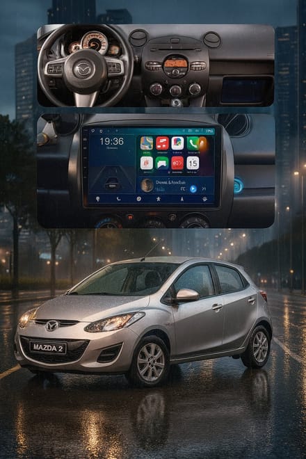 ADIVOX 9 inch T2 geschikt voor Mazda 2 2007-2014 Android 15 CarPlay/Auto/Wifi/RDS/DSP/5G/NAV/DAB+