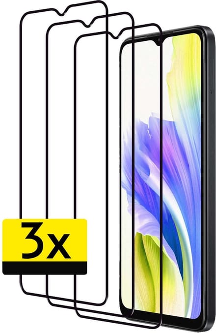 Screenprotector - Geschikt voor OPPO A38 - 3 Stuks - Full Cover - Beschermglas - Gehard Glas - Tempered Glass - Screen Protector