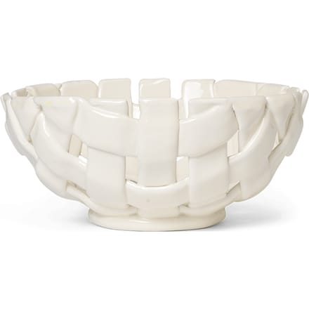 Ferm Living Plait kom - off white - Ø24 cm