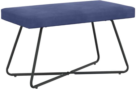 vidaXL - Bank - Politieblauw - 80 - x - 40 - x - 45 - cm - fluweel