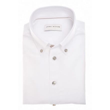 John Miller Overhemd Faux-Uni Oxford Button-Down Wit / male