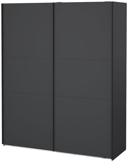 Como schuifdeurkast 2 deuren 180x220cm mat grijs.