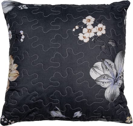 Clayre & Eef Kussenhoes 40x40 cm Grijs Beige Polyester Bloemen