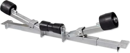 Kielsteun Boottrailer - Ondersteuning Rollers - Boot Transport - Verstelbare Breedte - 80-124 cm - Zilver