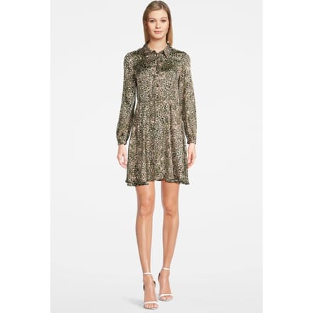 PINKO Everett Abito Satin Stampa Swe Mult. Pink/green Taglia: 38 | Abiti Mini Outlet | Donna | Rosa