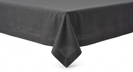 Tafelkleed linnenlook - 130 x 160 cm - waterafstotend - wasbaar - polyester - donkergrijs - lotuseffect