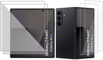 ChiGuard Screenprotector 2x geschikt voor Samsung Galaxy Z Fold 7 Screenprotector - Beschermglas - Curved - GuardCover