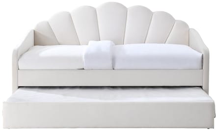 Vente-unique Bedbankje fluweel wit 90 x 190 cm