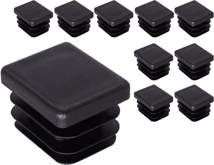 Plastic Pluggen - Pijpdoppen - Afwerking Constructies - Weerbestendig - 20 x 24 mm - Zwart