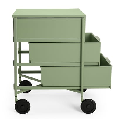 Kartell Mobil 3 Mat - met wielen - groen