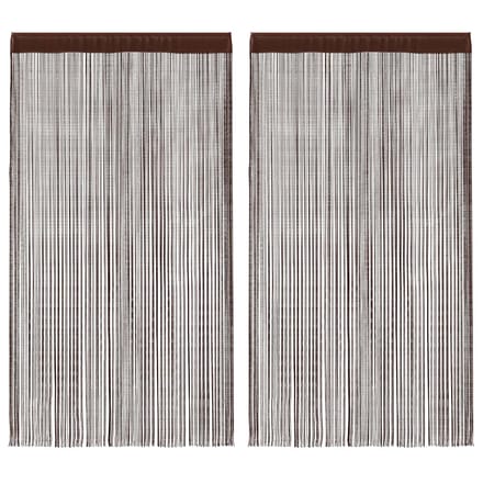 vidaXL - Draadgordijnen - 140x250 - cm - bruin - 2 - st