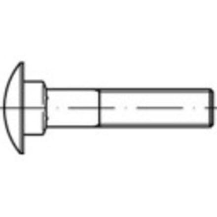 TOOLCRAFT 111591 Platbolschroef M12 45 mm Vierkant DIN 603 Staal Galvanisch verzinkt 100 stuk(s)