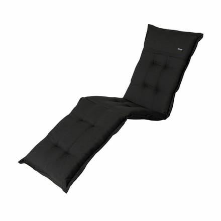 Madison - Tuinkussen - Ligbedkussens - Rib Black - 200 x 60cm - Zwart