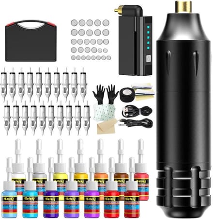 CRLYN® Hoge Kwaliteit Tattoo Machine met Accessoires - Tattoo Machines Draadloos - Tattoo Set