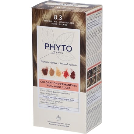 Phytocolor Permanente Haarkleuring 8.3 Goud Lichtblond Intens En Natuurlijke Kleur