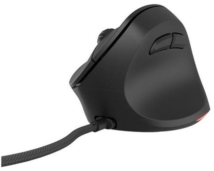 Natec CRAKE 2 PRO - vertical mouse - USB - black - Vertical mouse - Optisch - 6 knoppen - Zwart