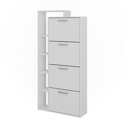 Vicco Orlando Schoenenkantelaar – 80 x 166.1 cm met 4 compartimenten Wit