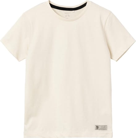 Name it t-shirt jongens - beige - NKMzimaden - maat 122/128