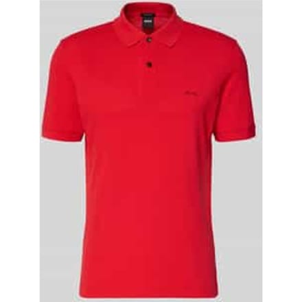 BOSS Pallas regular fit polo - pique - middenrood