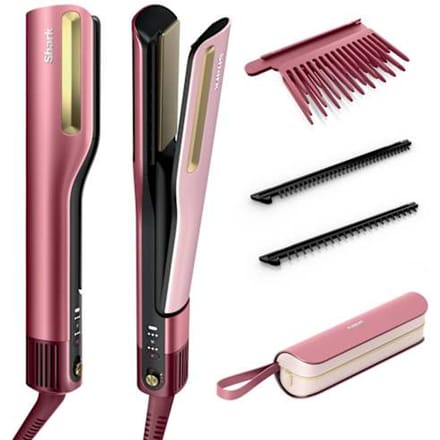Shark SilkiPro Straight Stijltang en Haardroger in Roze | HT401EUPK | van SharkNinja