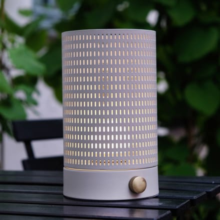 Dyberg Larsen LED tafellamp op batterijen Mesh, wit, hoogte 20 cm