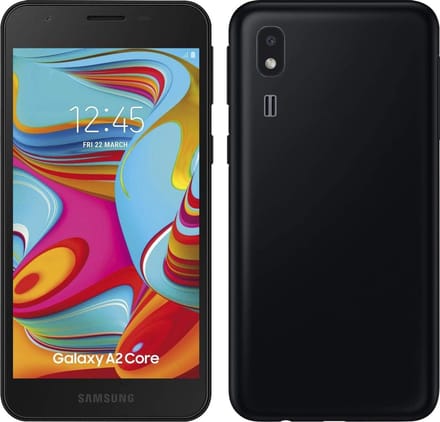 Flexibele achterkant Silicone hoesje zwart Geschikt voor: Samsung Galaxy A2 Core