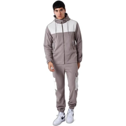 Sweatshirt zip-up met capuchon en tweedelige stof Project X Paris Nid D'Abeille