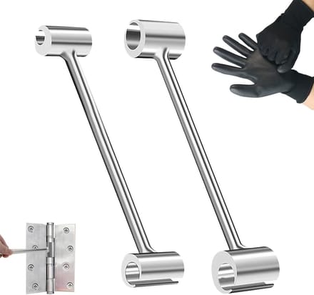 Verstelbare scharnierafsteltool met 2 stuks, verstelbare moersleutel en handschoenen voor optimale scharnierafstelling (8-25 mm)