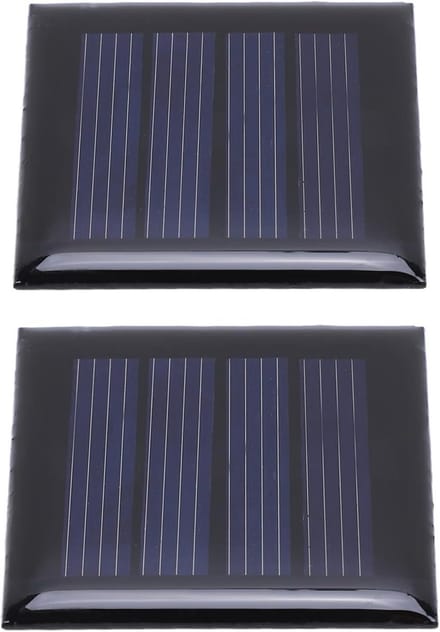 Mini Zonnepanelen - Draagbare panelen - Doe-het-zelf projecten - Hoog rendement opladen - 2 stuks - Zwart