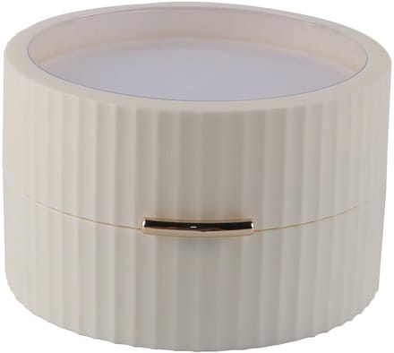 ONF3 - Sieradendoos - Draagbare sieraden-organizer - Wit - Voor ringen en oorbellen - Compact en praktisch - Geschikt voor dames