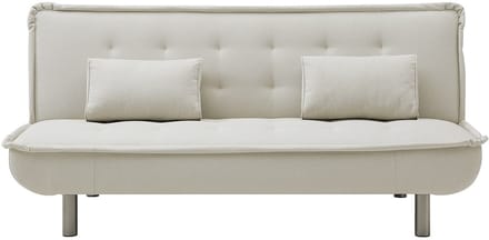Vente-unique Driezitsslaapbank klik-klak in beige stof MISHAN