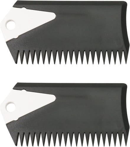 Surf Wax Kam - Wax Tool - Surfboard Onderhoud - Met Fin Sleutel - 2 Stuks - Zwart Wit