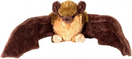 Wild Republic Pluche vleermuis - Bruine knuffel van 30 cm - Realistisch nachtdier