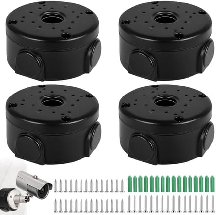 Waterdichte Junction Box voor Dome Camera's - 4 Stuks - Beveiligingscamera Accessoires, Montage, Buitengebruik