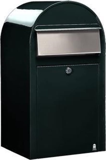 BOBI Brievenbus Grande - RAL 6064 - Zwartgroen en RVS Klep