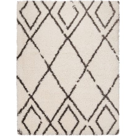 Hoogpolig tapijt Mahara beige 60x90 cm
