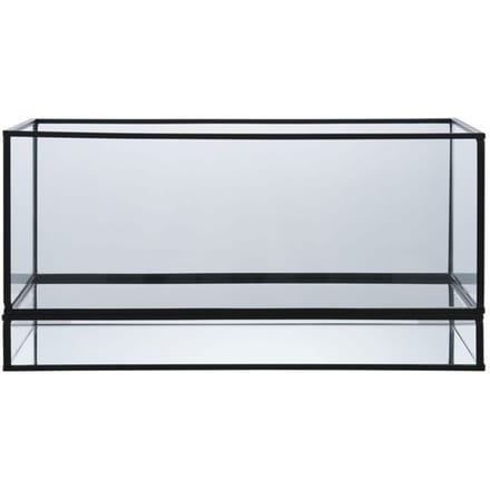 Hurricane Kaarshouder - Zwart - Glas - Metaal - 30x12x15cm