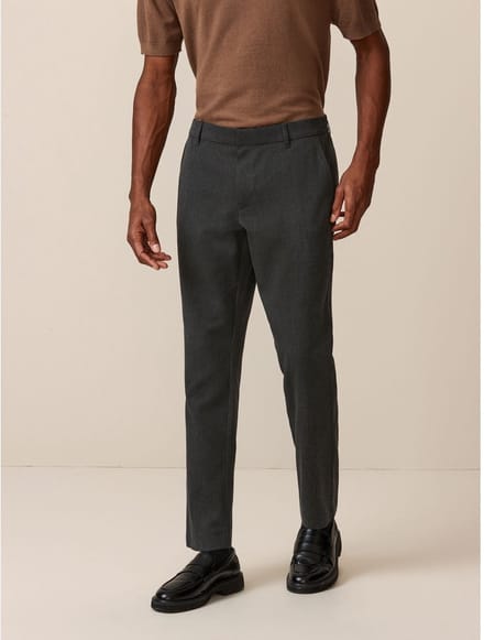 Next - Heren - Joggingbroek met elastische tailleband en effen voorkant - Grijs