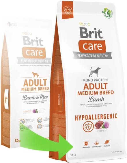 Brit care adult medium breed lam en rijst 12kg