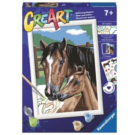 Ravensburger CreArt Foaling Around - Schilderen op nummer voor kinderen